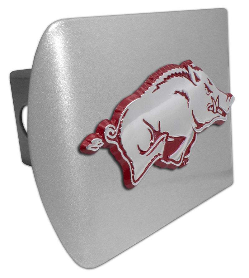 University of Arkansas Red Running Hog Brushed Hitch Cover