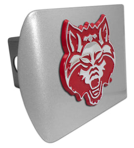 Arkansas State Red Wolf (w/ Color) Brushed Hitch Cover