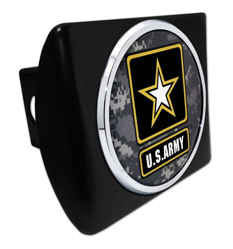 Army Camo Black Metal Hitch Cover