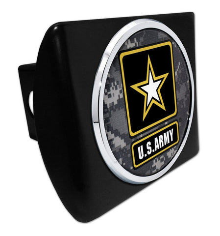 Army Camo Black Metal Hitch Cover