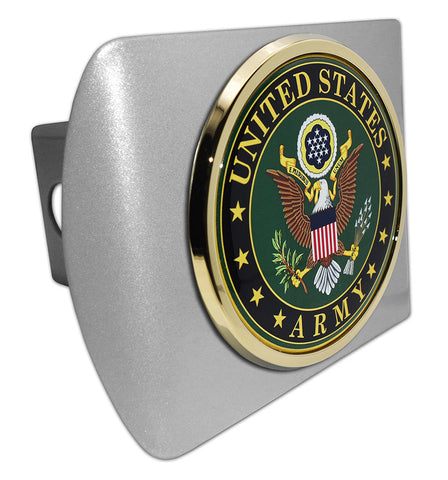 U.S. Army Eagle Brushed Chrome Hitch Cover