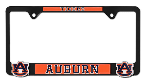 Auburn Tigers Black 3D Metal License Plate Frame