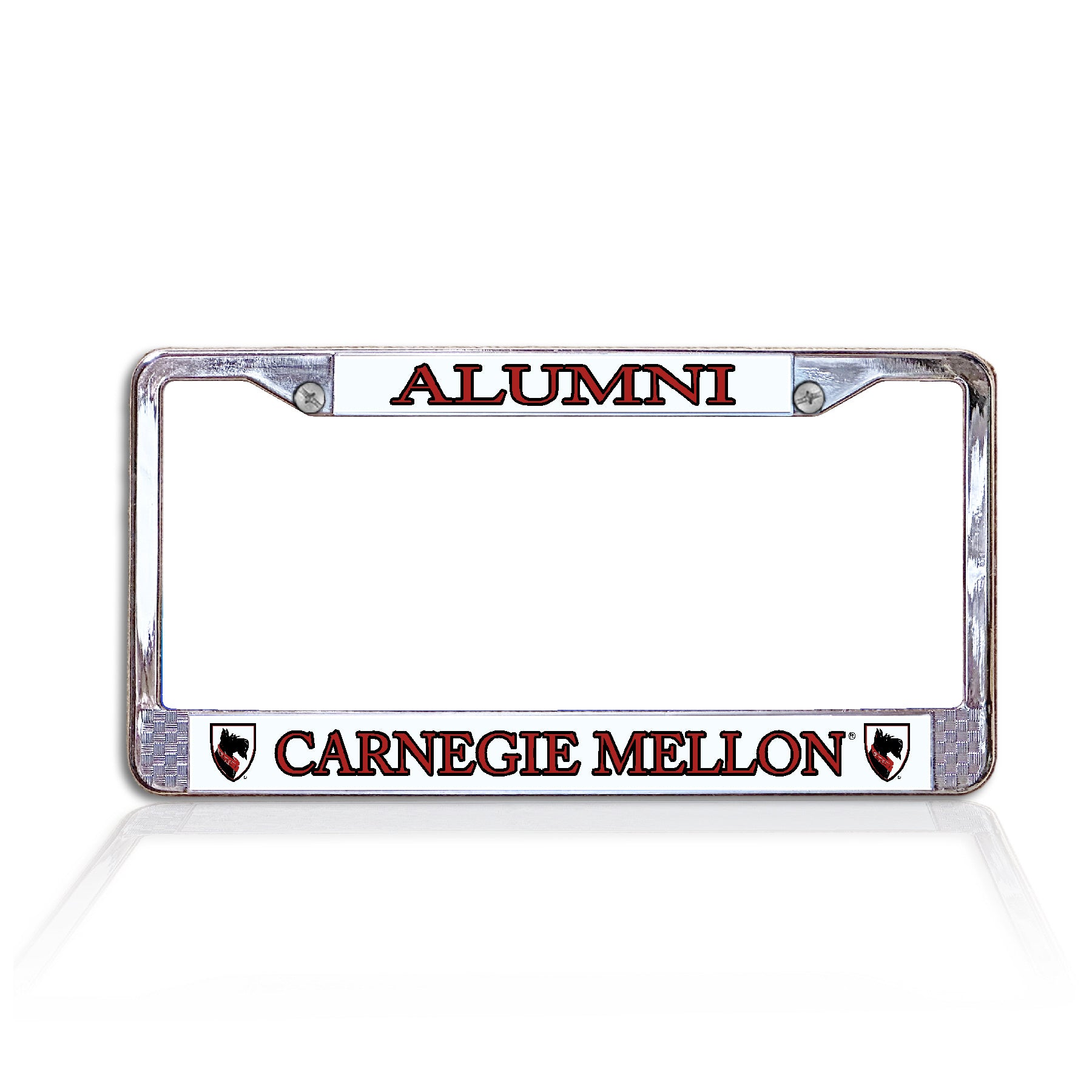 Carnegie Mellon University Alumni Chrome License Plate Frame