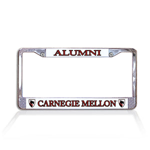 Carnegie Mellon University Alumni Chrome License Plate Frame