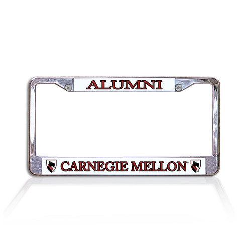 Carnegie Mellon University Alumni Chrome License Plate Frame