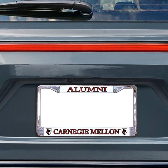 Carnegie Mellon University Alumni Chrome License Plate Frame