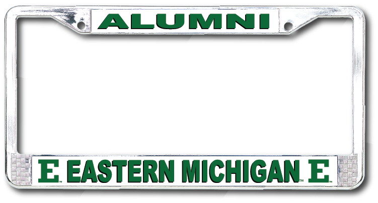 Eastern Michigan University Alumni Chrome License Plate Frame