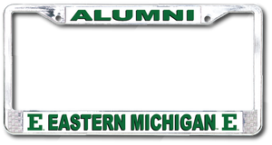 Eastern Michigan University Alumni Chrome License Plate Frame