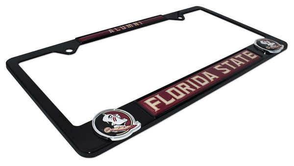 Florida State Alumni Black 3D Metal License Plate Frame