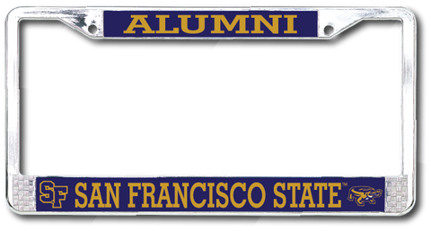 San Francisco State University Alumni Chrome License Plate Frame