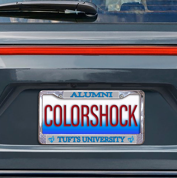 Tufts University Alumni Chrome License Plate Frame