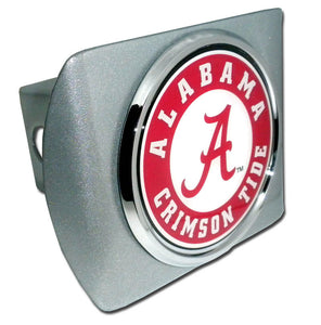 Alabama (Seal) ALL METAL Brushed Chrome Hitch Cover