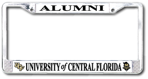 University of Central Florida Alumni on White Background Chrome License Plate Frame