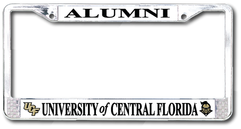 University of Central Florida Alumni on White Background Chrome License Plate Frame