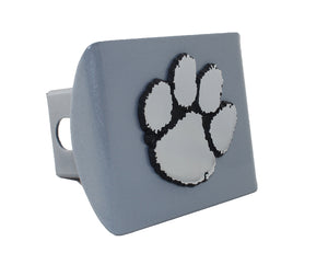 Clemson Tigers Metallic Silver Hitch Cover