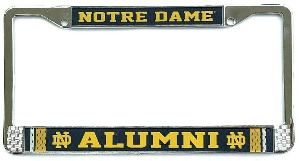 University of Notre Dame Alumni Chrome License Plate Frame