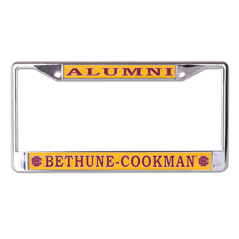 Bethune-Cookman University Alumni On Gold Chrome License Plate Frame