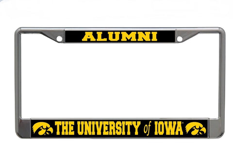 University of Iowa Alumni Chrome License Plate Frame