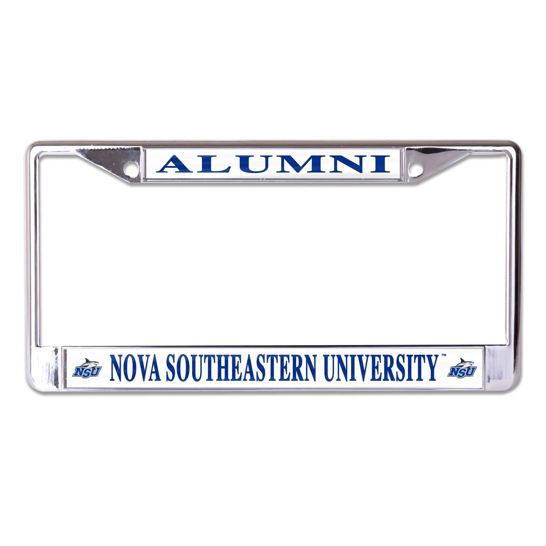Nova Southeastern University Alumni Chrome License Plate Frame