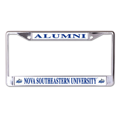 Nova Southeastern University Alumni Chrome License Plate Frame