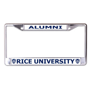 Rice University Alumni Chrome License Plate Frame