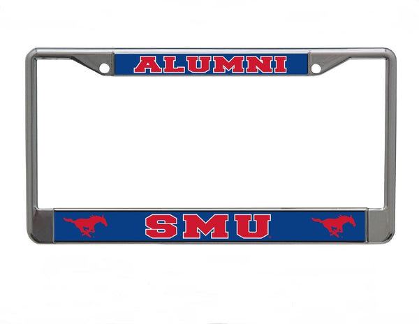 Southern Methodist University Alumni On Blue Chrome License Plate Fram ...