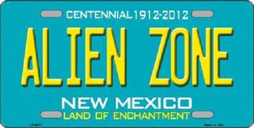 Alien Zone New Mexico State Novelty Metal License Plate