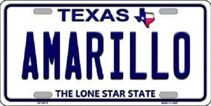 Amarillo Texas Background Novelty Metal License Plate