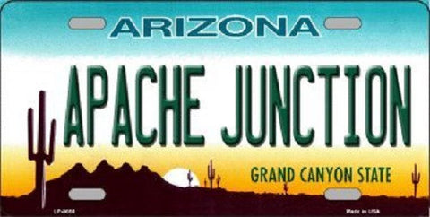 Apache Junction Arizona Background Novelty Metal License Plate