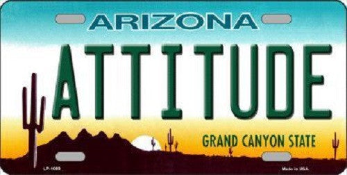 Arizona Attitude Novelty Metal License Plate