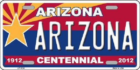 Arizona Centennial Arizona Metal Novelty License Plate