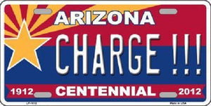 Arizona Centennial Charge Metal Novelty License Plate