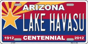 Arizona Centennial Lake Havasu Metal License Plate