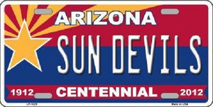 Arizona Centennial Sun Devils Metal Novelty License Plate