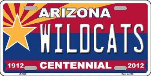 Arizona Centennial Wildcats Metal Novelty License Plate
