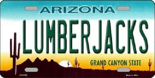 Arizona Lumberjacks Novelty Metal License Plate