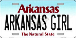 Arkansas Girl Arkansas Background Novelty Metal License Plate