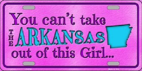 Arkansas Girl Novelty Metal License Plate