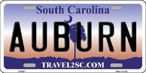Auburn South Carolina Novelty Metal License Plate