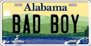 Bad Boy Alabama Background Novelty Metal License Plate