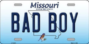 Bad Boy Missouri Background Novelty Metal License Plate