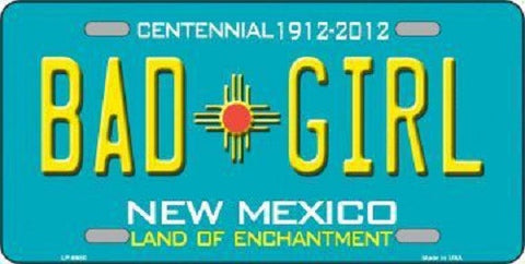 Bad Girl New Mexico Novelty Metal License Plate