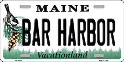 Bar Harbor Maine Metal Novelty License Plate