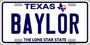 Baylor Texas Background Novelty Metal License Plate