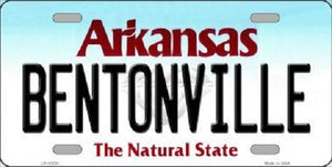 Bentonville Arkansas Background Novelty Metal License Plate