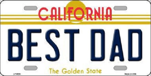 Best Dad California Novelty Metal License Plate