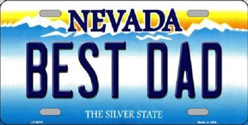 Best Dad Nevada Background Novelty Metal License Plate