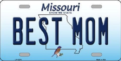 Best Mom Missouri Background Novelty Metal License Plate