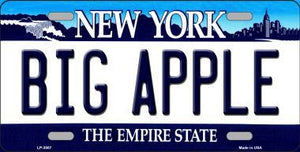 Big Apple New York Novelty Metal License Plate