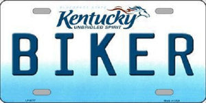 Biker Kentucky Novelty Metal License Plate